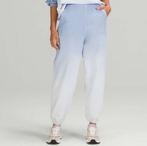 Lululemon LA Athletica  Super-high-rise blue linen ombre wash jogger